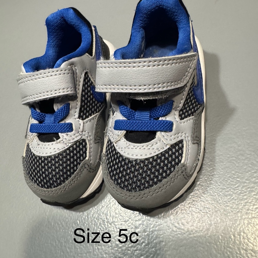Kids Blue and Gray Nikes